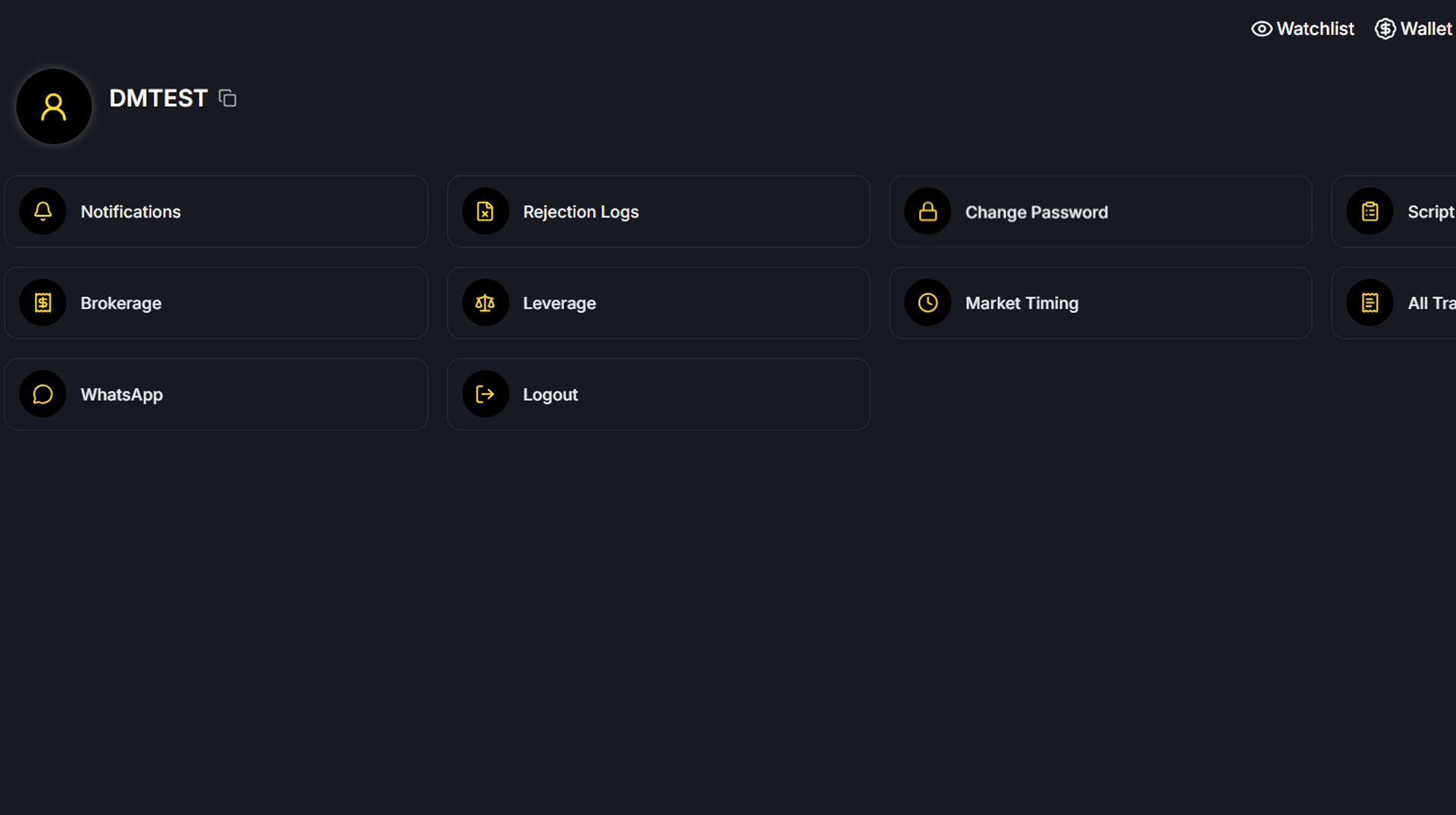 User Settings & Controls